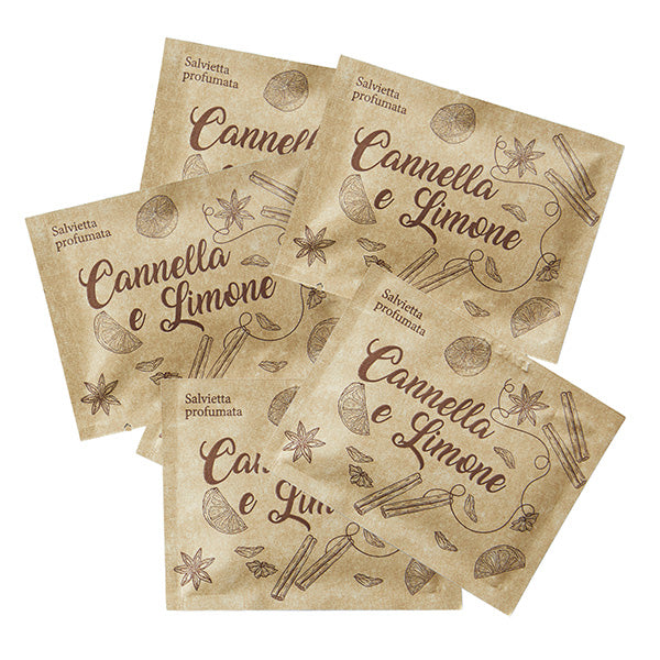 Leone - T6700.C100 - Salviette al limone e cannella - Leone - box 100 pezzi - 105265 -  Conf. da 1 Pz.