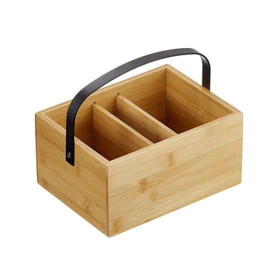 Leone - S0139 - Cassetta porta condimenti - bamboo naturale - 20 x 15 x 10cm - Leone - 105266 -  Conf. da 1 Pz.