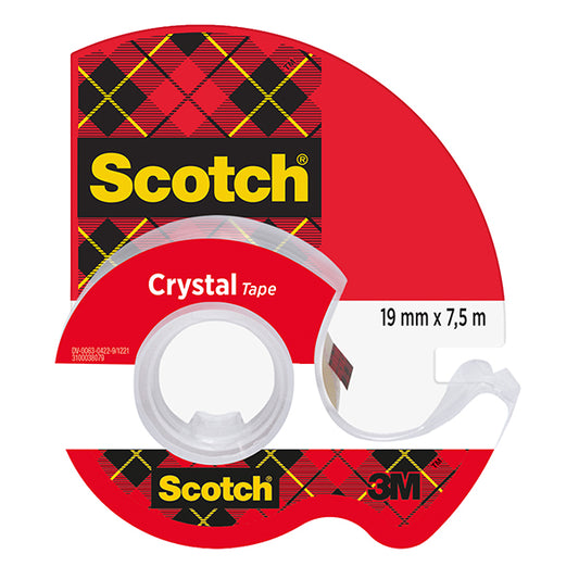 SCOTCH - 7100086309 - Nastro adesivo  in chiocciola Crystal 600 - 19 mm x 7,5m - acrilico - trasparente - Scotch - 105287 -  Conf. da 1 Pz.