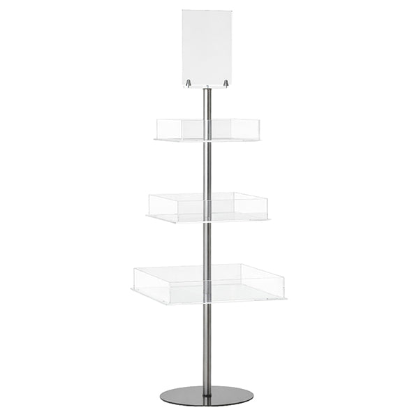 TECNOSTYL - PYD01-A4V - Espositore da terra a piramide - 50 x 50 x 156cm - Tecnostyl - 105299 -  Conf. da 1 Pz.
