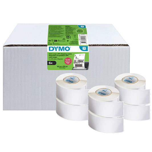 DYMO - 2238107 - Rotolo 220 etichette LW 2238107 - 104 x 159 mm - carta - UPS  - bianco - Dymo - value pack 6 pezzi - 105304 -  Conf. da 1 Pz.