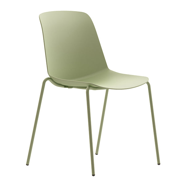 Unisit - LU4G-2-VE - Seduta attesa Luna - 4 gambe - verde - Unisit - 105440 -  Conf. da 2 Pz.