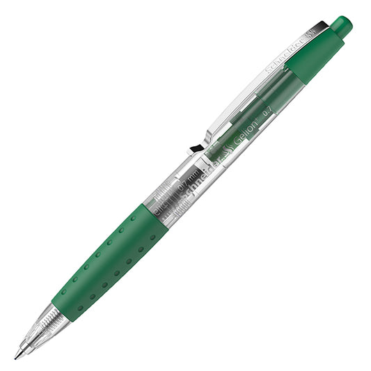 SCHNEIDER - P101004 - Penna gel Gelion+ a scatto - punta 0.7 mm - verde - Schneider - 105465 -  Conf. da 10 Pz.