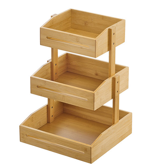 Leone - S0138 - Espositore buffet - 3 piani - bamboo naturale - H 41cm - Leone - 105493 -  Conf. da 1 Pz.