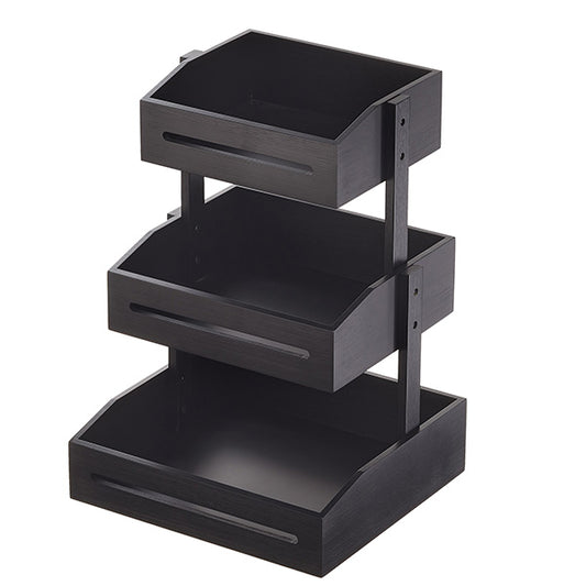 Leone - S0138.Z - Espositore buffet - 3 piani - bamboo nero - H 41cm - Leone - 105494 -  Conf. da 1 Pz.