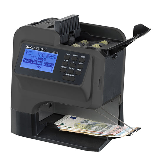 HOLENBURG - 3381 - Verifica banconote HT1100 - 25,4 x 17,8 x 24 cm - nero - HolenBurg - 105539 -  Conf. da 1 Pz.