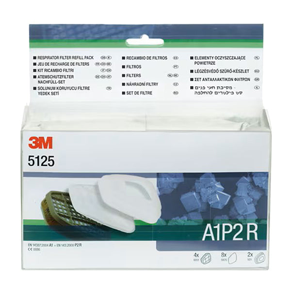3M - 7000061550 - Kit filtri antiparticolato A1P2R - per respiratori serie 6000 - 3M - 105555 -  Conf. da 1 Pz.