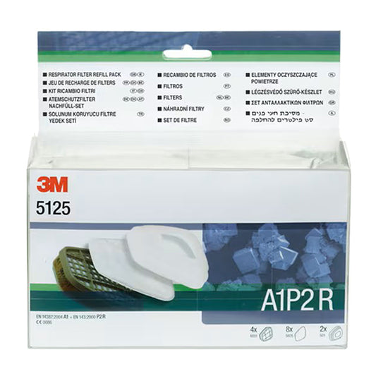 3M - 7000061550 - Kit filtri antiparticolato A1P2R - per respiratori serie 6000 - 3M - 105555 -  Conf. da 1 Pz.
