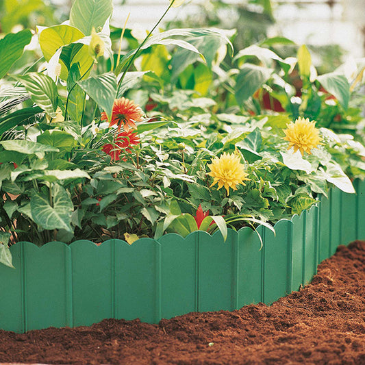 Verdemax - 3408 - Bordo ornamentale - componibile ad incastro - PP - verde - 3m x 175mm - Verdemax - 105572 -  Conf. da 1 Pz.