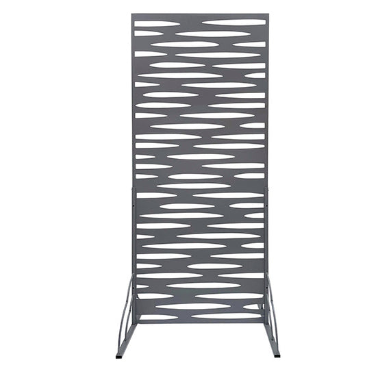 Verdemax - 8582 - Pannello decorativo - metallo - con piedi laterali - 80 x 180 cm - grigio - Verdemax - 105578 -  Conf. da 1 Pz.