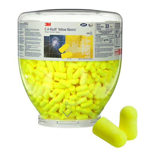 3M - 7000038202 - Ricarica inserti auricolari E-A-Rsoft™ Yellow Neons - per boccione - 3M - conf. 500 paia - 105582 -  Conf. da 1 Pz.