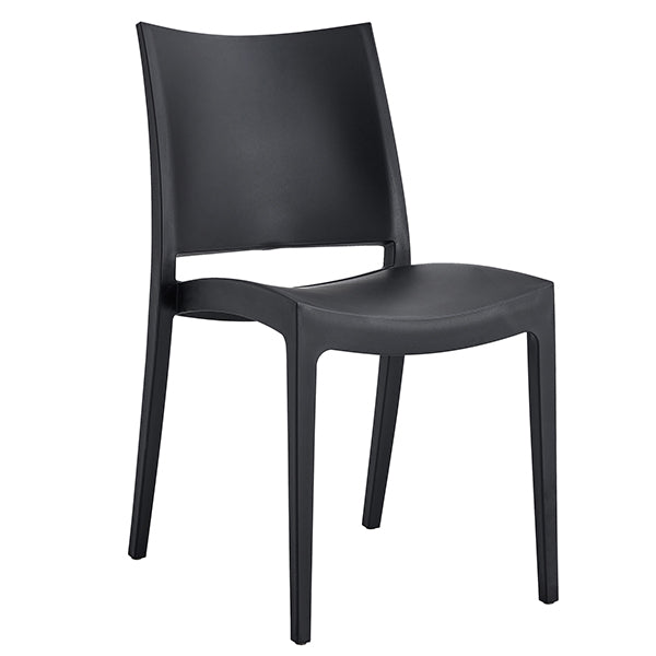 Verdelook - 750-58 - Sedia Flat - 56,5 x 44 x 81 cm - PP - nero - Verdelook - 105615 -  Conf. da 1 Pz.