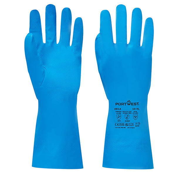 Portwest - A814BLUM - Guanti per alimenti - nitrile - M - azzurro - Portwest - 105679 -  Conf. da 12 Pz.