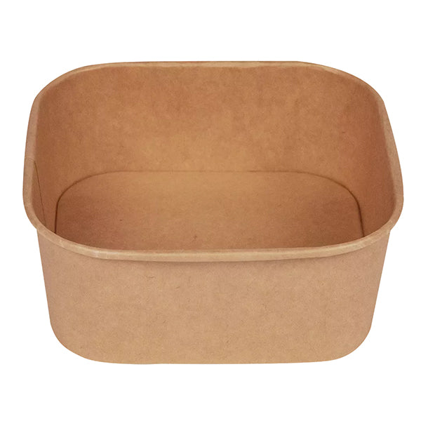 Signor Bio - PBS001BIO50C - Bowl quadrata - 1200ml - 17 x 17 cm - avana - Signor Bio - conf. 50 pezzi - 105729 -  Conf. da 1 Pz.