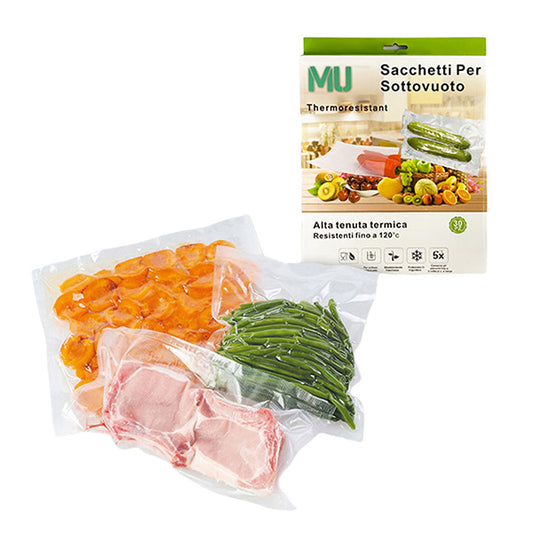 Mulin - PB-356 - Sacchetto per sottovuoto - termoresistenti - 25 x 30 cm - Mulin - conf. 30 pezzi - 105738 -  Conf. da 1 Pz.