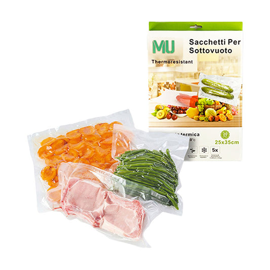 Mulin - PB-357 - Sacchetto per sottovuoto - termoresistenti - 25 x 35 cm - Mulin - conf. 30 pezzi - 105739 -  Conf. da 1 Pz.