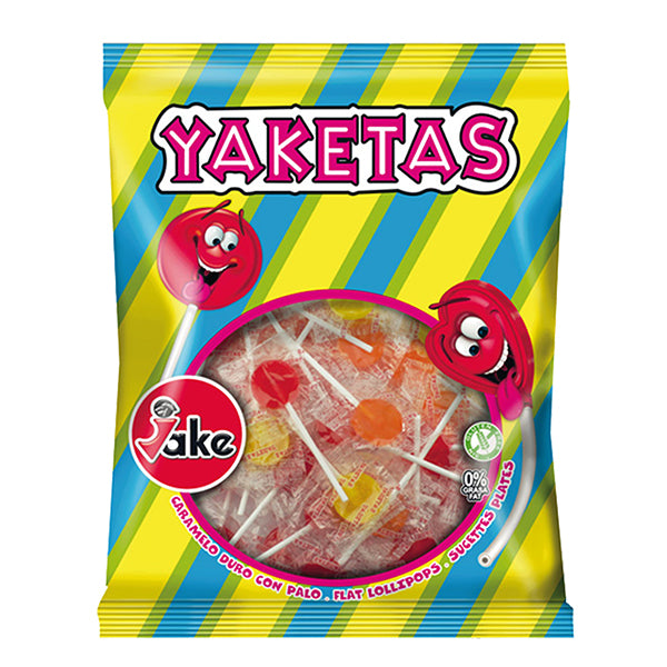 No Brand - DBYAK - Lecca lecca piatto Yaketas - gusti assortiti - busta da 150 pezzi - 105744 -  Conf. da 1 Pz.