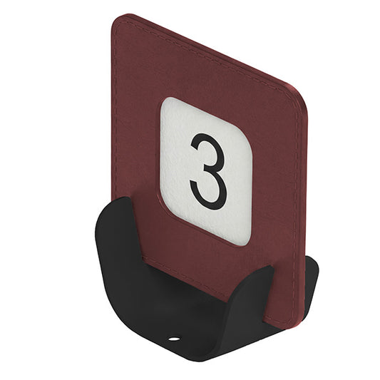 STILCASA - MET-SQR-N17 - Segnaposto Talk porta QR code - 10 x 4 x 11,5 cm - bordeaux - Stilcasa - 105754 -  Conf. da 1 Pz.