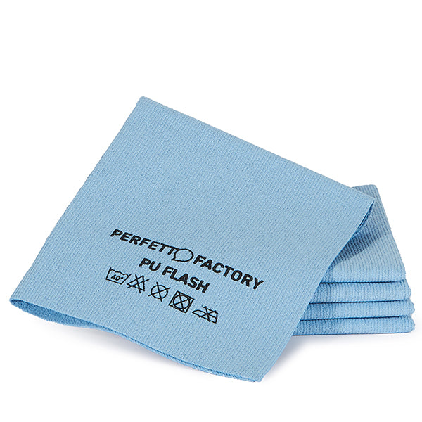 PerfettoFactory - 26590 - Panni PU Flash - 34 x 36 cm - blu - Perfetto Factory - conf. 5 pezzi - 105779 -  Conf. da 1 Pz.