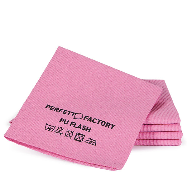 PerfettoFactory - 26591 - Panni PU Flash - 34 x 36 cm - rosso - Perfetto Factory - conf. 5 pezzi - 105780 -  Conf. da 1 Pz.
