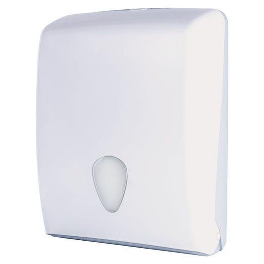 Medial - 920020 - Dispenser asciugamani Stileco - piegati a C-Z-V - 13 x 27,7 x 37 cm - 600 fogli - ABS - bianco - Medial International - 105848 -  Conf. da 1 Pz.