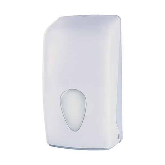 Medial - 920005 - Dispenser carta igienica Stileco - interfogliata - 13,5 x 13,5 x 27,7 cm - 500 fogli - ABS - bianco - Medial - 105852 -  Conf. da 1 Pz.