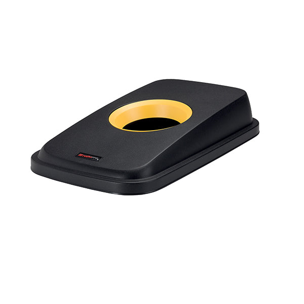 ROTHO - F800033 - Coperchio per cestino SELECTO - con foro - nero-giallo - Rotho - 105888 -  Conf. da 1 Pz.