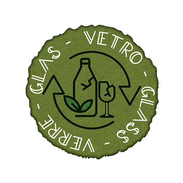 Medial - 711903 - Etichetta in vinile raccolta differenziata Stik - vetro - autoadesiva - 10,5 x 10,5 cm - PVC - verde - Medial International - 105905 -  Conf. da 1 Pz.