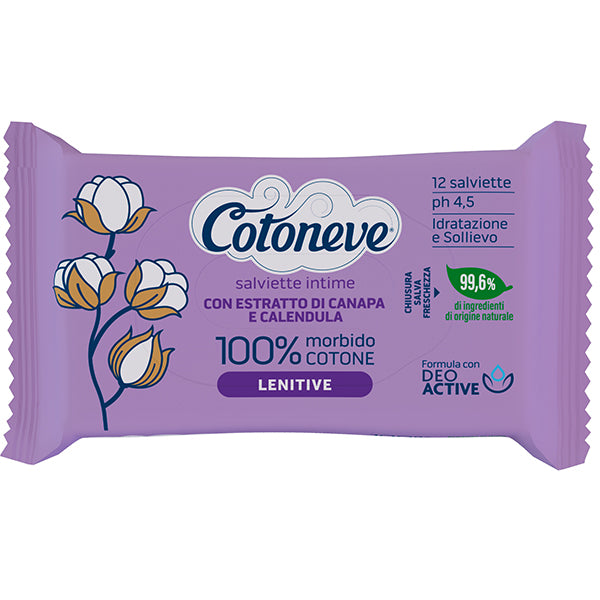 COTONEVE - 3676CV - Salvietta intima lenitiva - cotone biodegradabile - Cotoneve - conf. 12 pezzi - 105927 -  Conf. da 1 Pz.