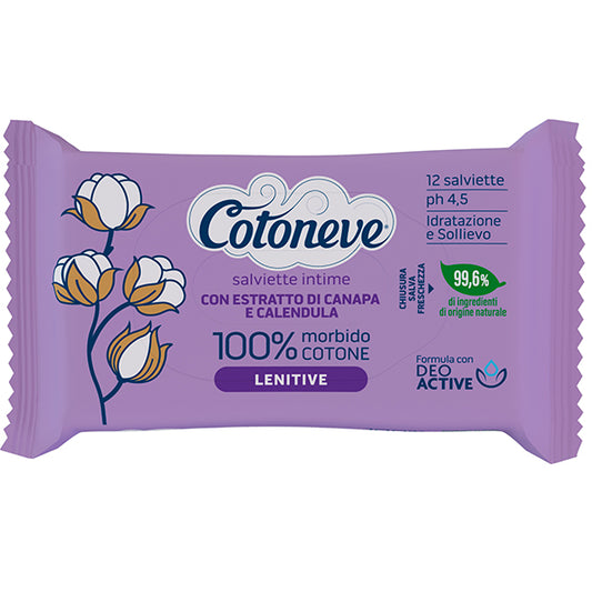 COTONEVE - 3676CV - Salvietta intima lenitiva - cotone biodegradabile - Cotoneve - conf. 12 pezzi - 105927 -  Conf. da 1 Pz.