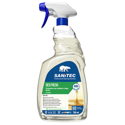 Sanitec - 2301 - Profumatore Deo Fresh - per ambienti e tessuti - trigger 750 ml - gold argan - Sanitec - 105952 -  Conf. da 1 Pz.