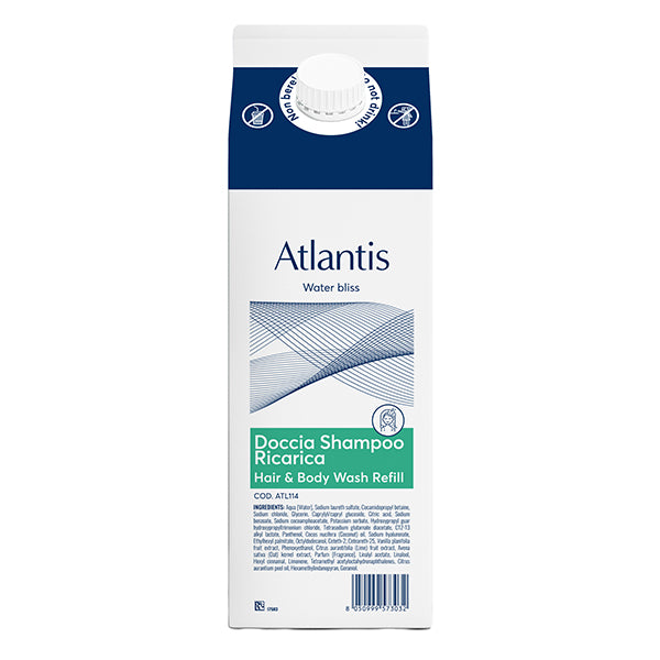 Beauty Escape - ATL114 - Ricarica doccia shampoo 2 in 1 - carton box 1 L - atlantis - Beauty Escape - 105955 -  Conf. da 1 Pz.
