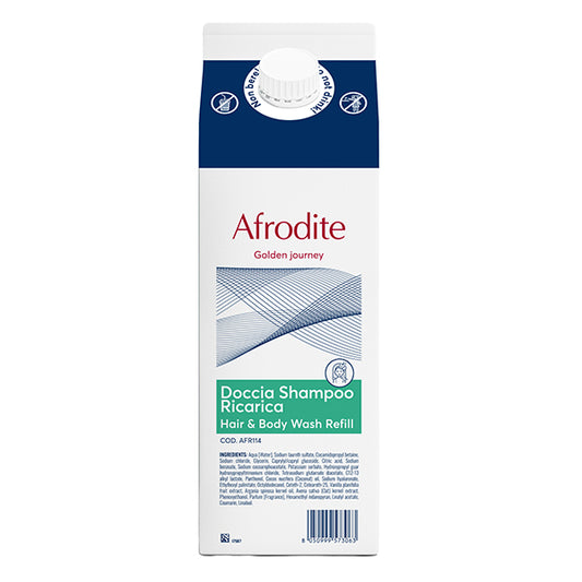 Beauty Escape - AFR114 - Ricarica doccia shampoo 2 in 1 - carton box 1 L - afrodite - Beauty Escape - 105956 -  Conf. da 1 Pz.