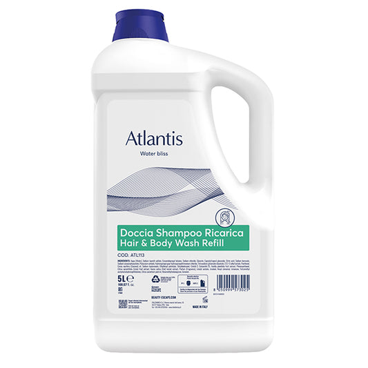 Beauty Escape - ATL113 - Ricarica doccia shampoo 2 in 1 - tanica 5 L - atlantis - Beauty Escape - 105957 -  Conf. da 1 Pz.
