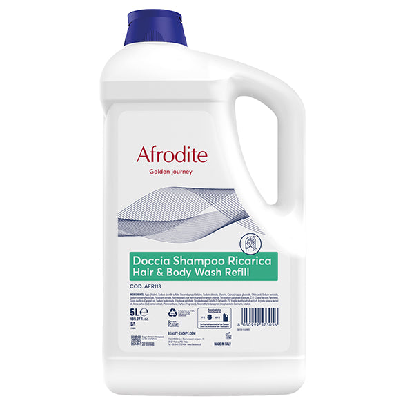 Beauty Escape - AFR113 - Ricarica doccia shampoo 2 in 1 - tanica 5 L - afrodite - Beauty Escape - 105958 -  Conf. da 1 Pz.
