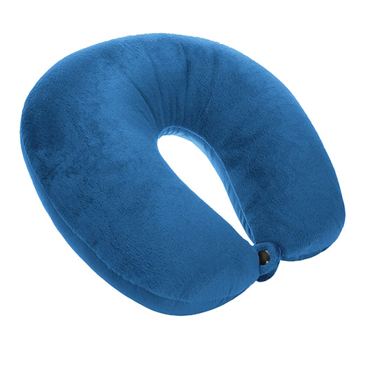 LEBEZ - 82272. - Cuscino da viaggio Explora - 30 x 29 x 12 cm - memory foam - azzurro - Lebez - 106048 -  Conf. da 1 Pz.