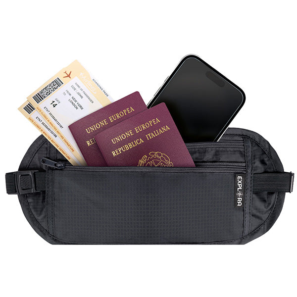 LEBEZ - 82260. - Cintura da viaggio Explora - 25 x 14,5 cm - tessuto - nero - Lebez - 106053 -  Conf. da 1 Pz.