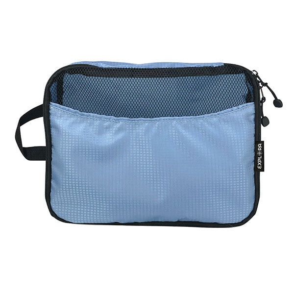 LEBEZ - 82264. - Organizer da viaggio Explora - tessuto - azzurro - Lebez - set 3 pezzi - 106056 -  Conf. da 1 Pz.