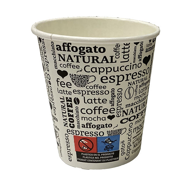 Leone - H0731.S - Bicchieri in carta - 240 ml - nero-bianco - Leone - conf. 1000 pezzi - 106064 -  Conf. da 1 Pz.