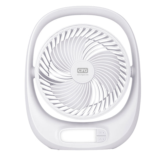 CFG - EV140 - Ventilatore da tavolo Kimono - ricaricabile - con luce LED - 24,8 x 8 x 30,5 cm - bianco - CFG - 106080 -  Conf. da 1 Pz.