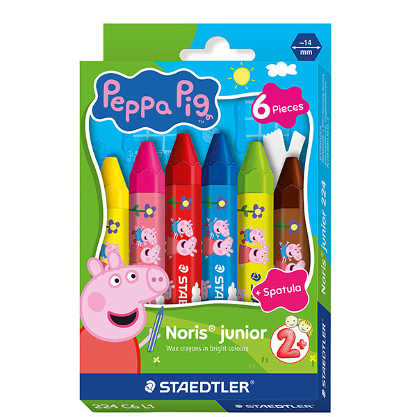 STAEDTLER - 224 C6 L1 - Pastello a cera jumbo - Ø 14 mm - colori assortiti - Staedtler - astuccio 6 pezzi - 106120 -  Conf. da 1 Pz.