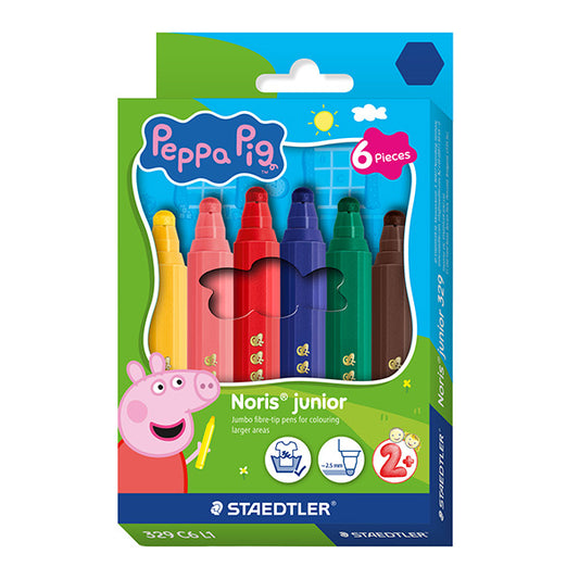 STAEDTLER - 329 C6 L1 - Pennarello jumbo - colori assortiti - Staedtler - astuccio 6 pezzi - 106121 -  Conf. da 1 Pz.