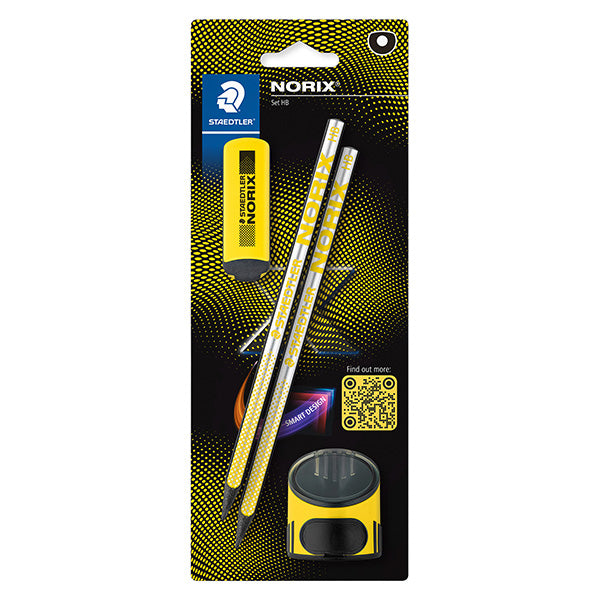 STAEDTLER - 181 SBK2-1 - Set Norix® - matite temperamatite gomma - giallo - Staedtler - 106124 -  Conf. da 1 Pz.