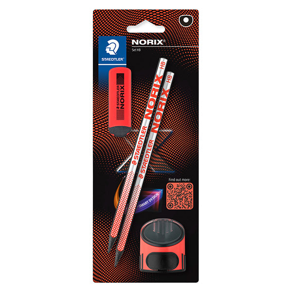 STAEDTLER - 181 SBK2-2 - Set Norix® - matite temperamatite gomma - corallo - Staedtler - 106125 -  Conf. da 1 Pz.