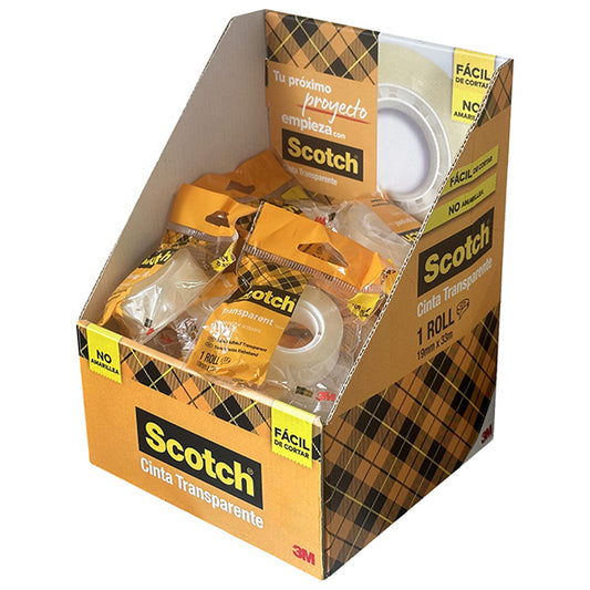 SCOTCH - 7100411735 - Nastro adesivo - 19 mm x 33 m - neutro - Scotch® - expo 48 pezzi - 106203 -  Conf. da 1 Pz.