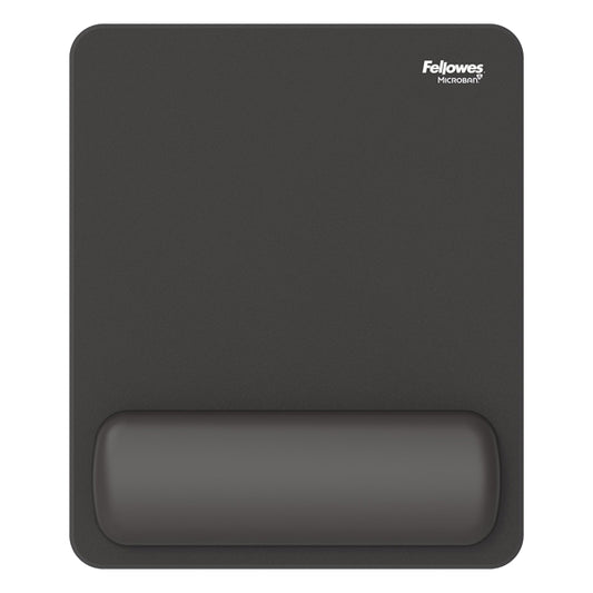 FELLOWES - 100142555 - Mousepad Breyta - con poggiapolsi - con microban - nero - Fellowes - 106225 -  Conf. da 1 Pz.