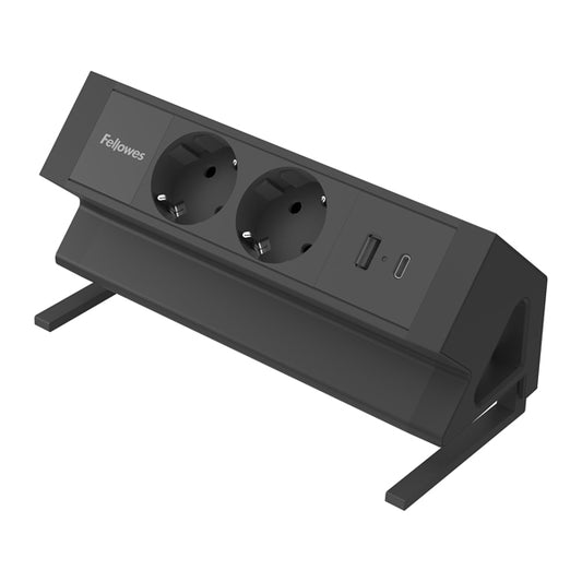 FELLOWES - 100137182 - Power desk 2 Type F - nero - Fellowes - 106237 -  Conf. da 1 Pz.