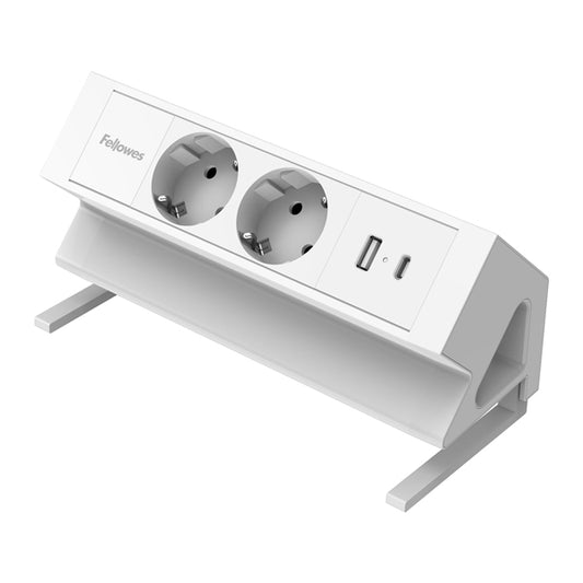 FELLOWES - 100137183 - Power desk 2 Type F - bianco - Fellowes - 106238 -  Conf. da 1 Pz.