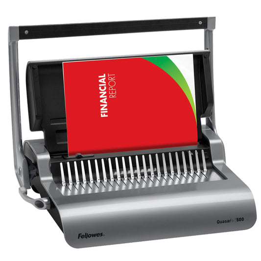 FELLOWES - 5627701 - Rilegatrice Quasar+ 500 - manuale - a dorso plastico - Fellowes - 106241 -  Conf. da 1 Pz.