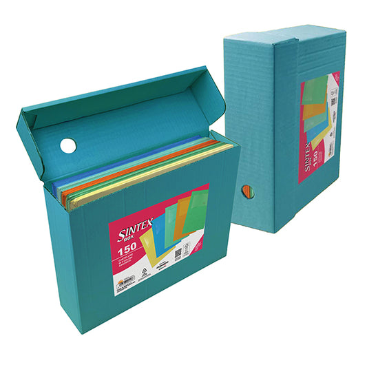 BLASETTI - S0449 - Cartellina a L con finestra Sintex - 120 gr- A4 - colori assortiti - Blasetti - SintexBox da 150 pezzi - 106287 -  Conf. da 1 Pz.